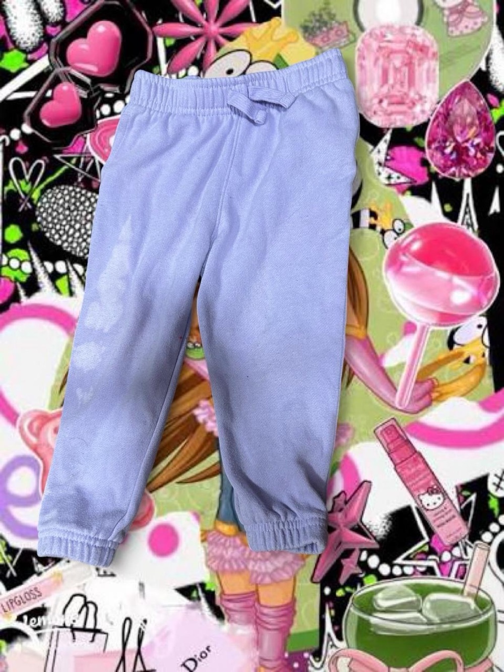 wonder nation Light Lavender Elastic-Waist Joggers